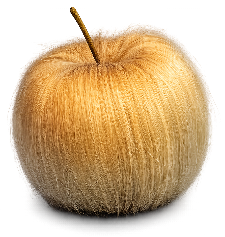 Stylised biological apple